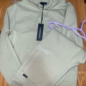 Sonneti Beige Hoodie and Joggers Set
